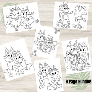 Bluey Bingo Party Favors / Bluey Coloring Book / Bluey Party Supplies / Bluey  Party Decoration / Bluey Color Pages. Birthday Party Favor. 