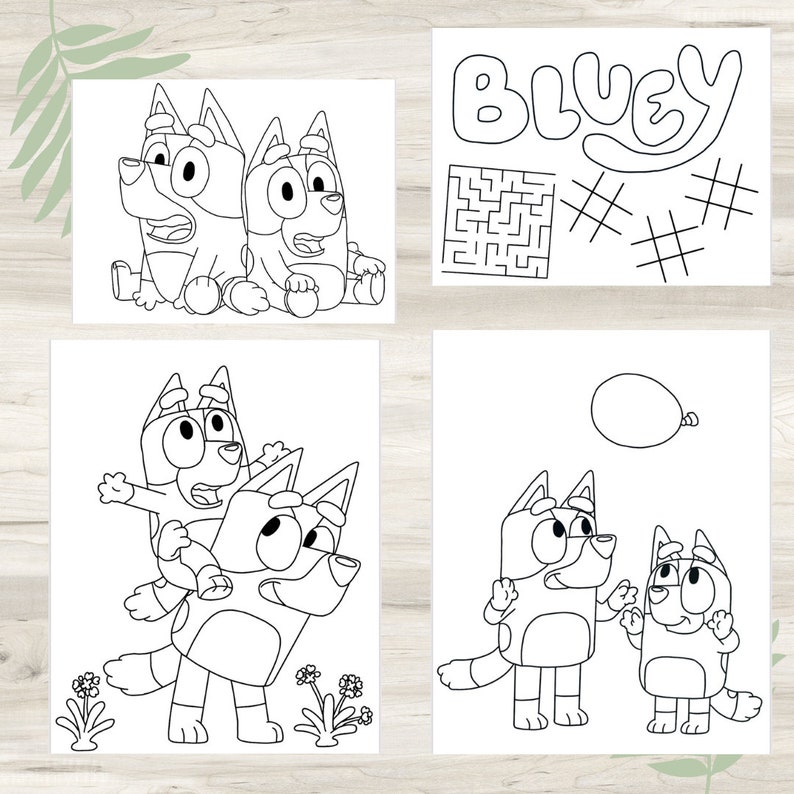 Bluey Bingo Coloring Pages 14 Pack Digital Download Print Etsy Ireland