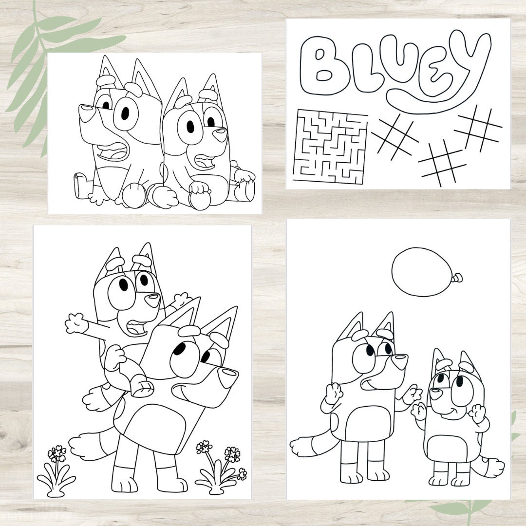 Bluey Bingo Coloring Pages 14 Pack Digital Download Etsy Australia
