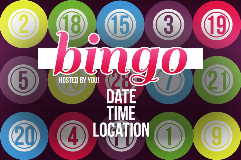 Bingo Invitation/Flyer printable Etsy