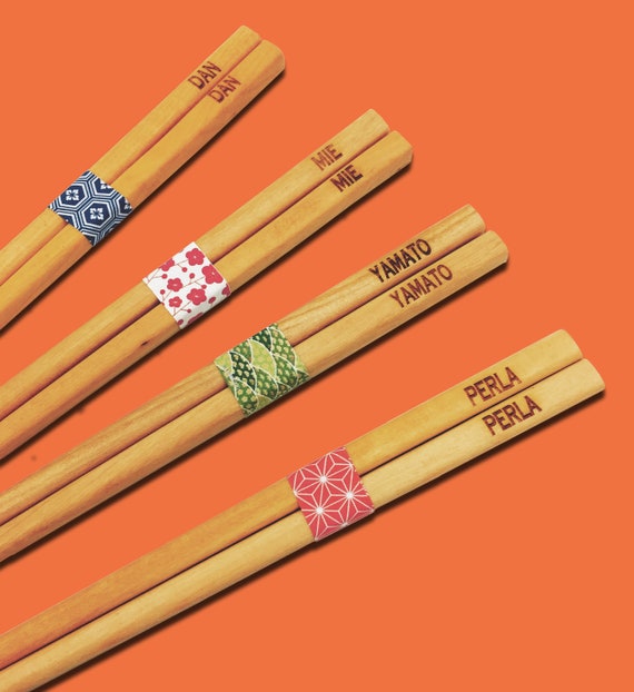 Personalized Wooden Engraved Chopsticks With Any Messages or Etsy