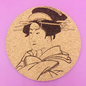 Cork Coaster Japanese Kabuki Woman D one piece