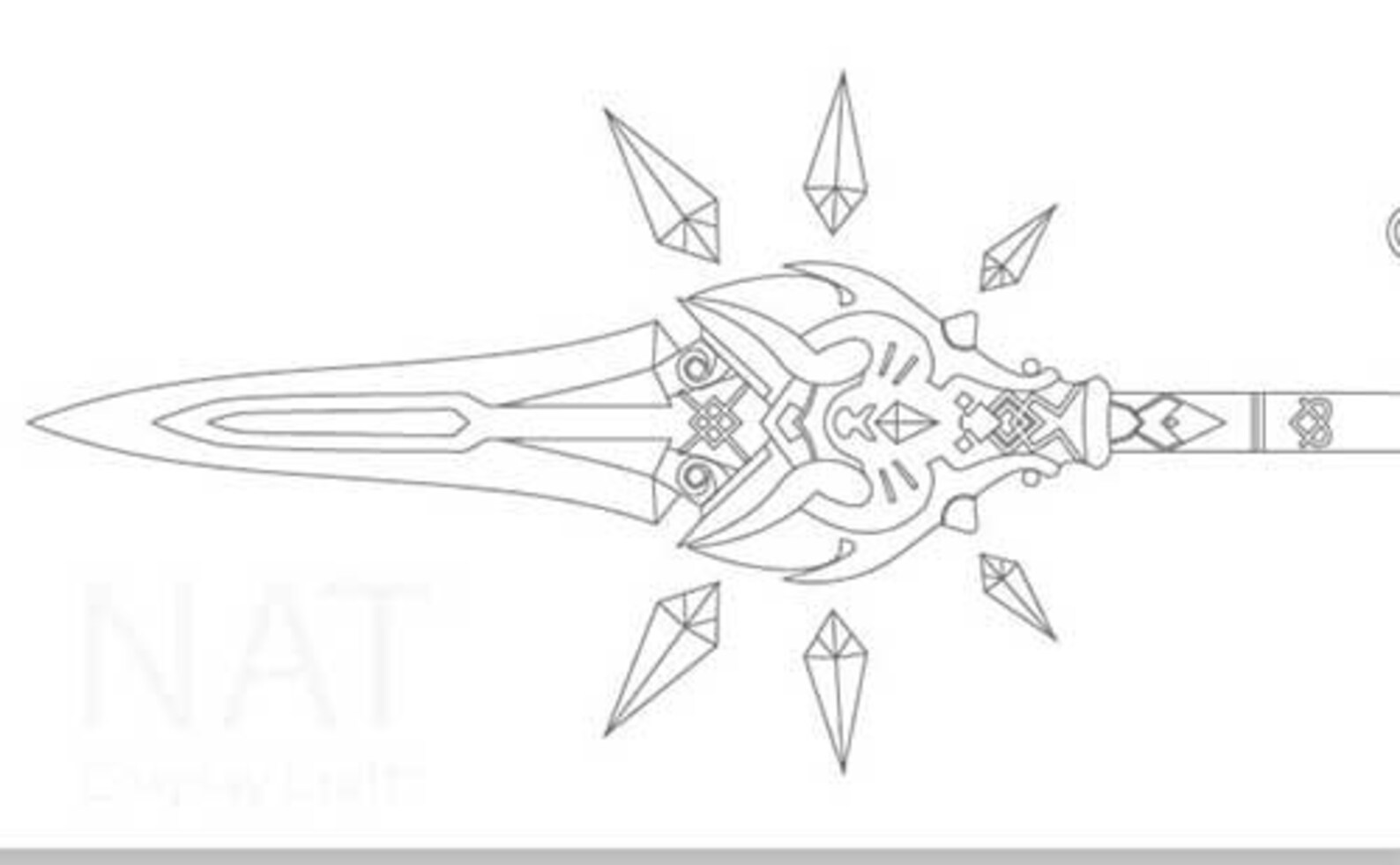 Genshin Impact Cosplay Prop Primordial Jade Winged Spear Etsy