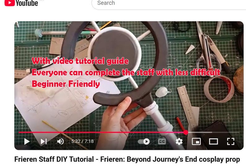 Frieren Staff Template - cosplay prop EVA foam pattern Easy image 6