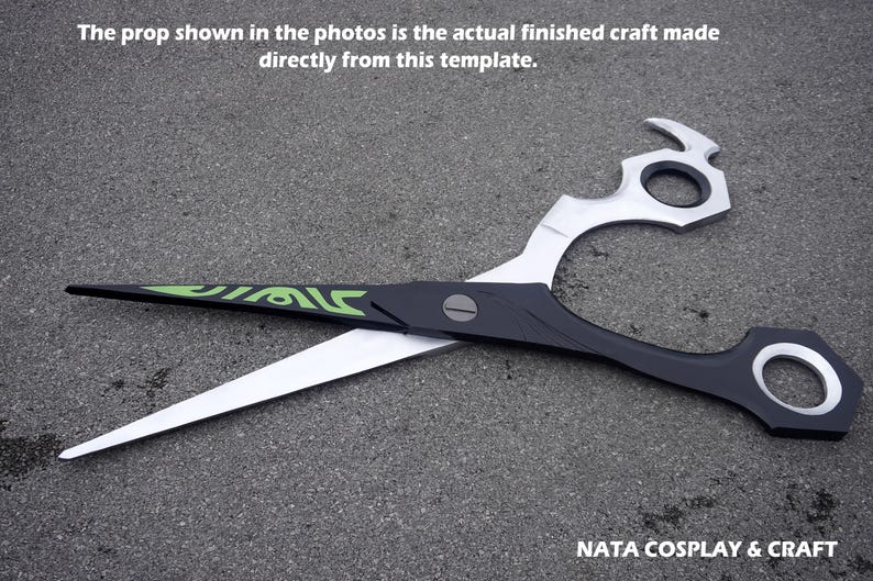 Gachiakuta Riyo The Ripper Scissor Template | EVA Foam Cosplay Pattern + Tutorial (able to move) image 2