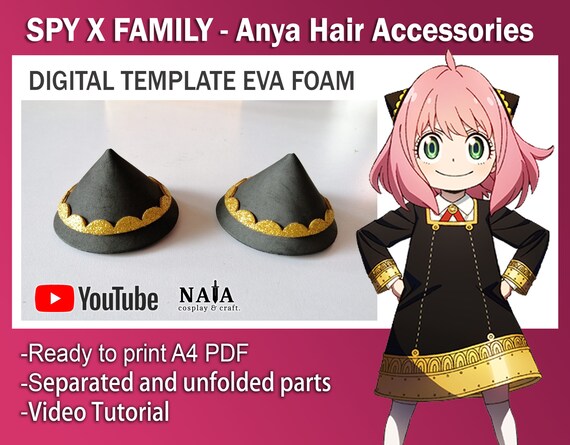 Spy X Family Anya Hair Accessories Head Set Cone Clip Headband - Etsy
