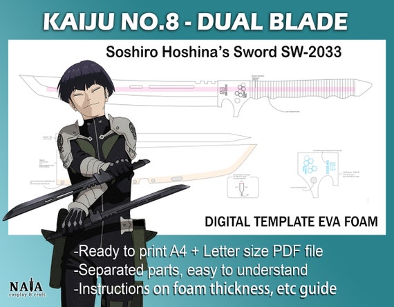 hoshi☆ Kaiju Soshiro Hoshina Sword Dual Blade SW-2033 Template Pattern