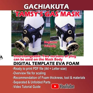 Tamsy Caines Gas Mask Template - Gachiakuta EVA Foam Cosplay Pattern + tutorial