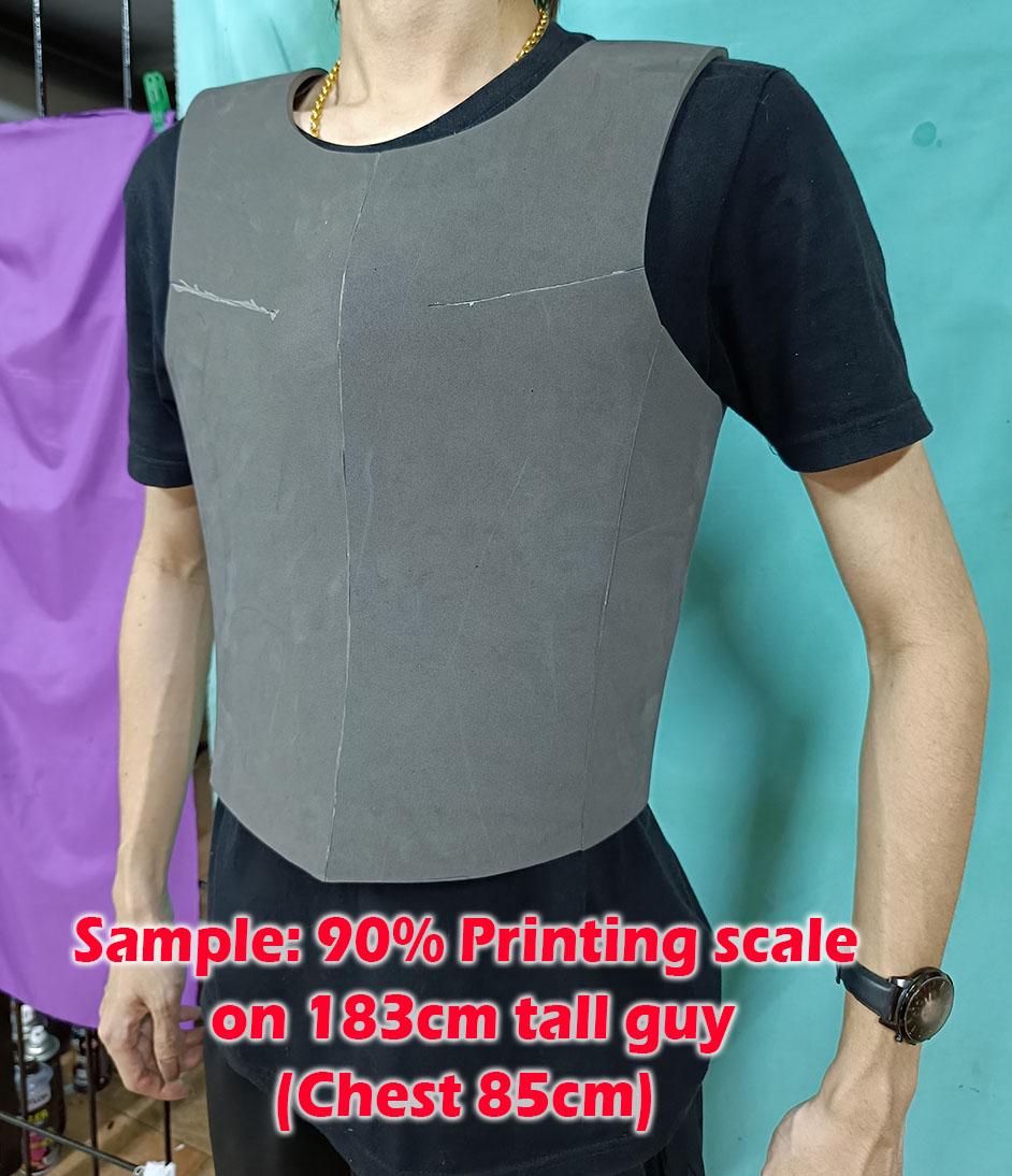 Basic Chest Armor Chest Plate Cosplay Pattern Template - Simple Build ...