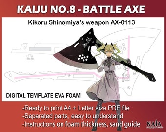 Kaiju Shinomiya Kikoru Battle Axe AX-0113 Template Pattern
