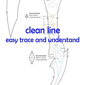 Solo Leveling Arise Baruka Dagger Cosplay Prop - Digital PDF-mallmönsterritning EVA-skum Sung Jin woo bild 4