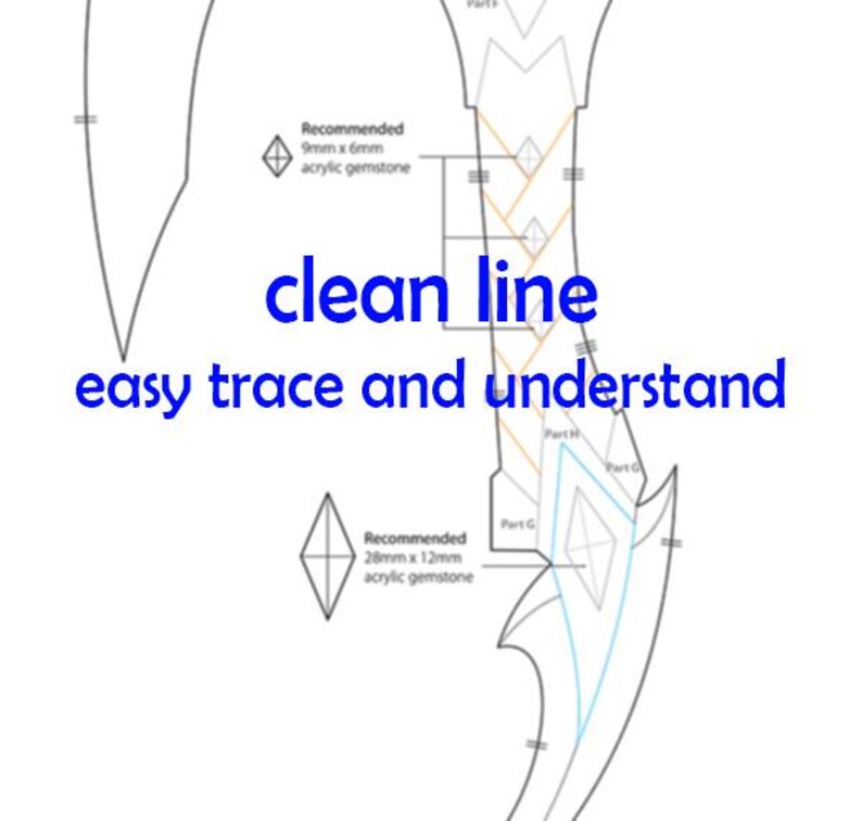 Solo Leveling Arise Baruka Dagger Cosplay Prop - Digital PDF-mallmönsterritning EVA-skum Sung Jin woo bild 4