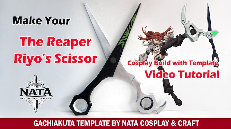Gachiakuta Riyo The Ripper Scissor Template | EVA Foam Cosplay Pattern + Tutorial (able to move) image 8