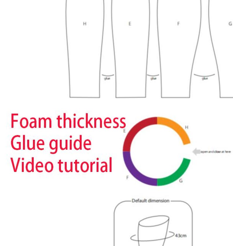 Senshi Armor Delicious in Dungeon Cosplay Template Pattern PDF for EVA ...