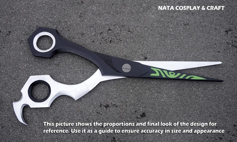 Gachiakuta Riyo The Ripper Scissor Template | EVA Foam Cosplay Pattern + Tutorial (able to move) image 3