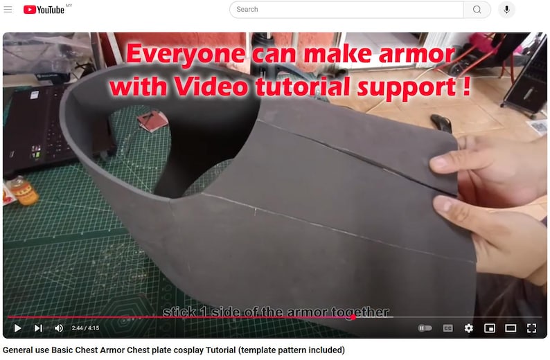 Basic Chest Armor Chest Plate Cosplay Pattern Template - Simple Build ...