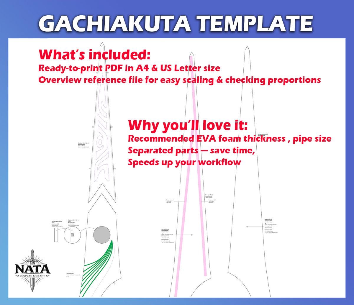 Gachiakuta Riyo the Ripper Scissor Template | EVA Foam Cosplay Pattern ...