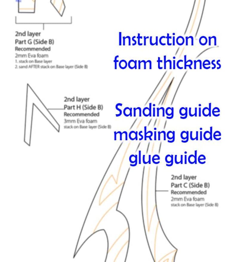 Solo Leveling Arise Baruka Dagger Cosplay Prop - Digital PDF-mallmönsterritning EVA-skum Sung Jin woo bild 2