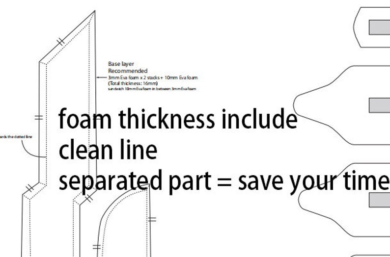 Toji fushiguro Inverted spear of heaven cosplay prop Digital DIY template pattern blueprint image 2