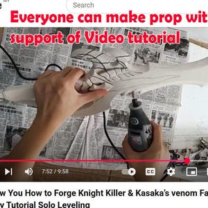 Solo Leveling Arise Kasaka Venom Fang dagger Cosplay Prop - Digital PDF template pattern blueprint EVA foam Sung Jin woo image 2