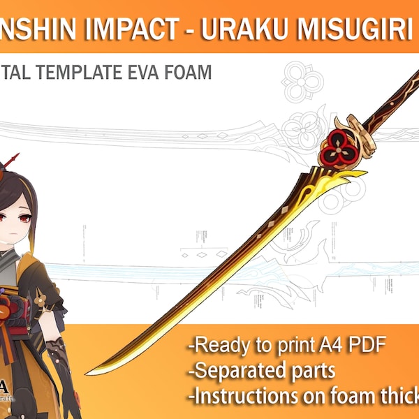 Eva Foam Weapon Template Etsy