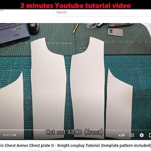 Simple Knight Breastplate Chest Plate Pattern Template - EVA Foam ...