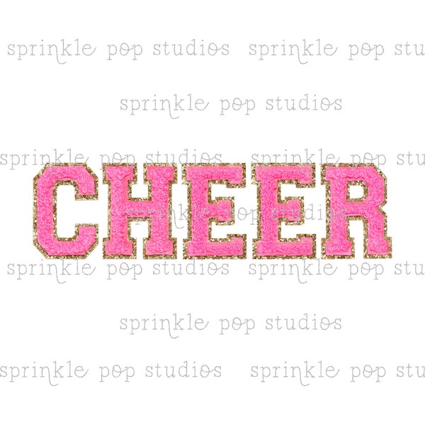 Cheer Shirt Design | Cheerleader Design | Colorful Patch Letters | Varsity Letters | Faux Chenille Letters | Cheer design