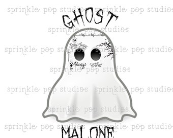 Buy Halloween Shirt Design Ghost Malone Ghost With Tattoos Online in India   Etsy