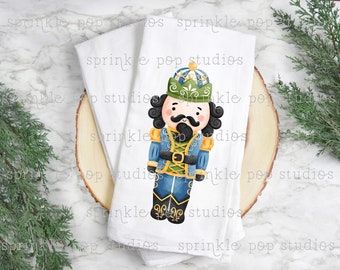 Nutcracker Design | Christmas Flour Sack Towel Design | Large Nutcracker | Christmas Sublimation Design