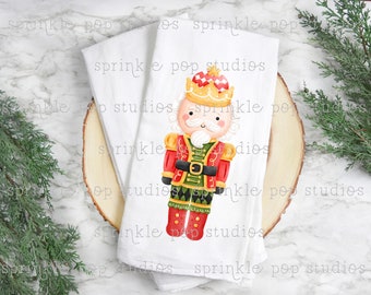 Nutcracker Design | Christmas Flour Sack Towel Design | Large Nutcracker | Christmas Sublimation Design