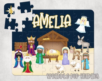 Christmas Nativity Puzzle Sublimation Design (Digital Download)
