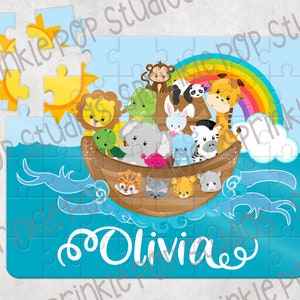 Noah's Ark Puzzle Sublimation Design Template ~ Noah's Ark ~ Custom Puzzle Design ~ Personalized Puzzle