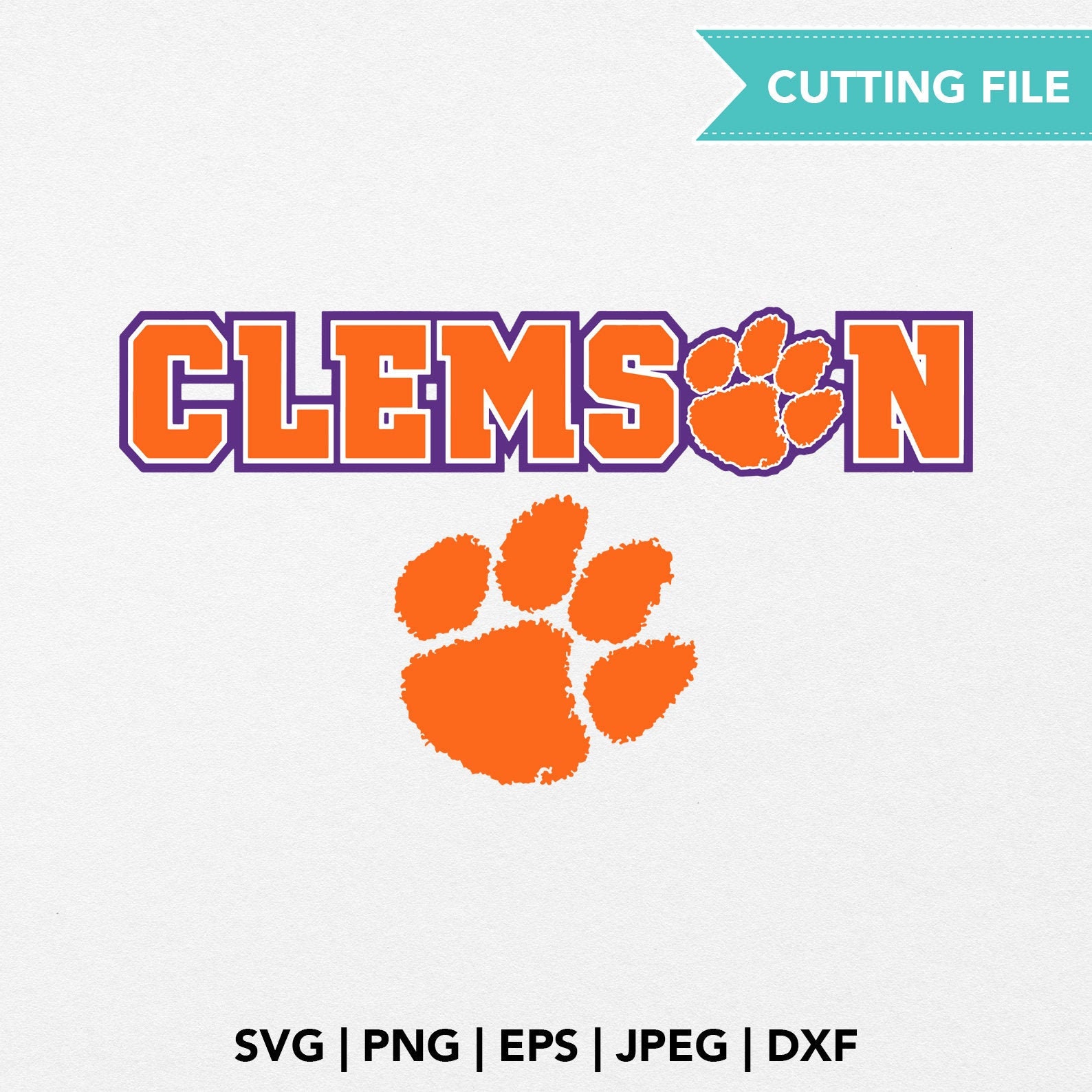 Clemson Tigers SVG Clemson cutout College footcall NCAA | Etsy