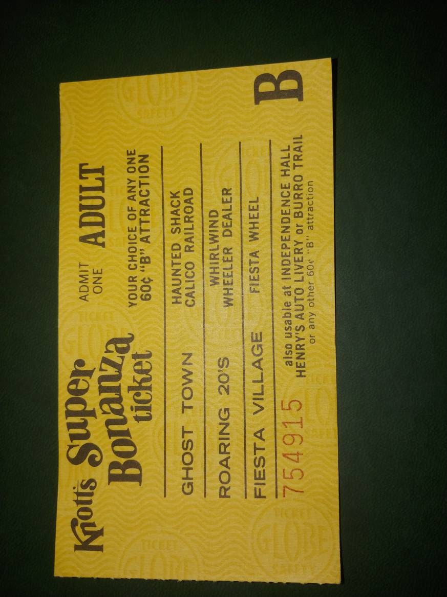 Knott's Berry Farm Entry Coupons | Etsy