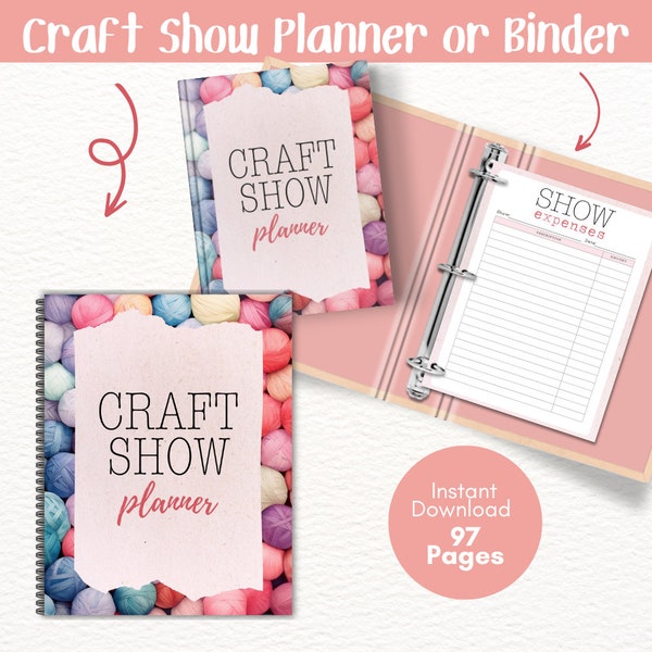 Elevate Your Craft Shows and Fairs with Our Comprehensive 97-page Pintable Planner and Checklist-US Letter, Pdf, DigitalDownload