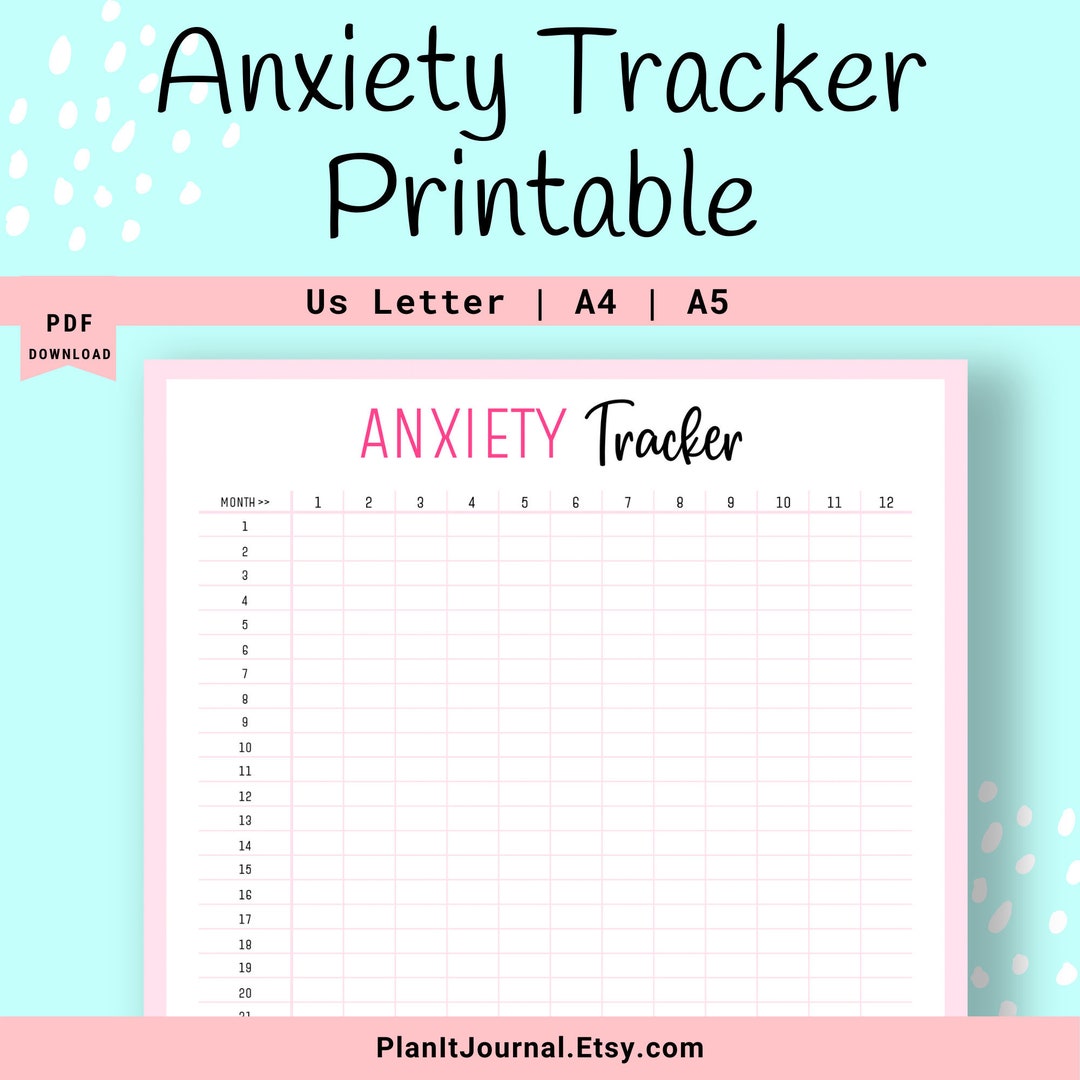 Anxiety Tracker Printable - Etsy