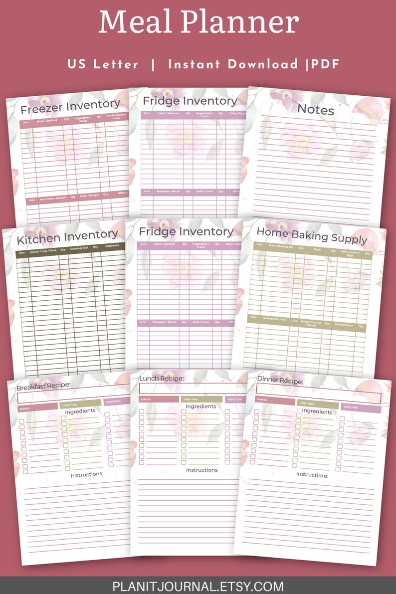 The Ultimate Meal Planner Printable Digital Download PDF - Etsy