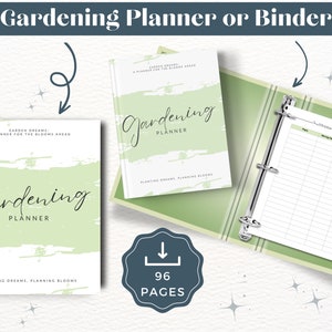 Planificador de jardinería definitivo: organice el jardín de sus sueños, organizador de jardines, libro de registro de jardinería / tamaño de carta de EE. UU. imprimible, descarga digital