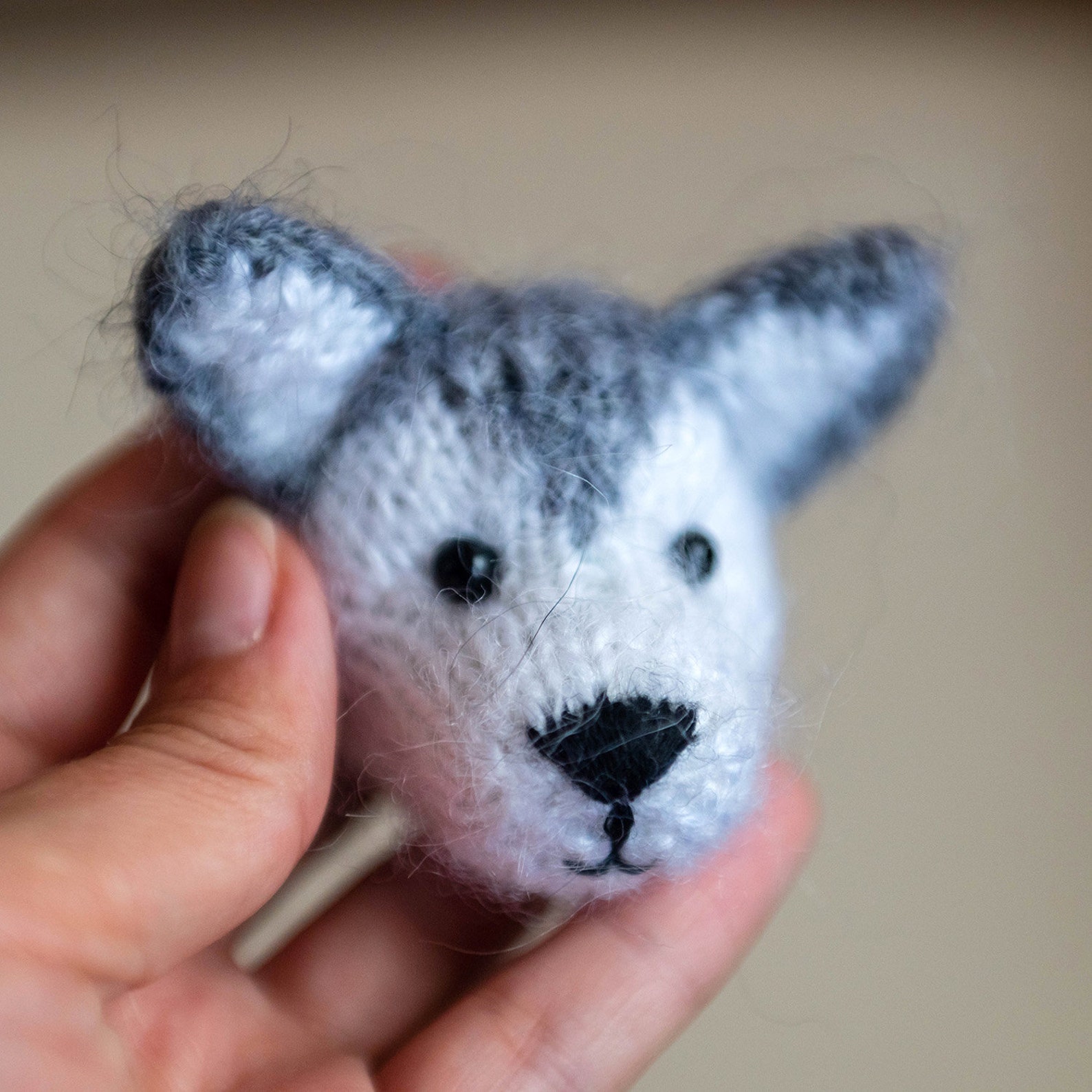 Siberian Husky mini Puppy KNITTING PATTERN Diy pocket dog Etsy