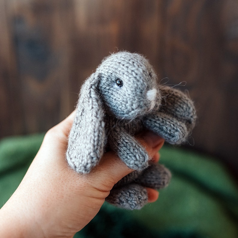 Pattern realistic lop mini bunny amigurumi rabbit knitting | Etsy