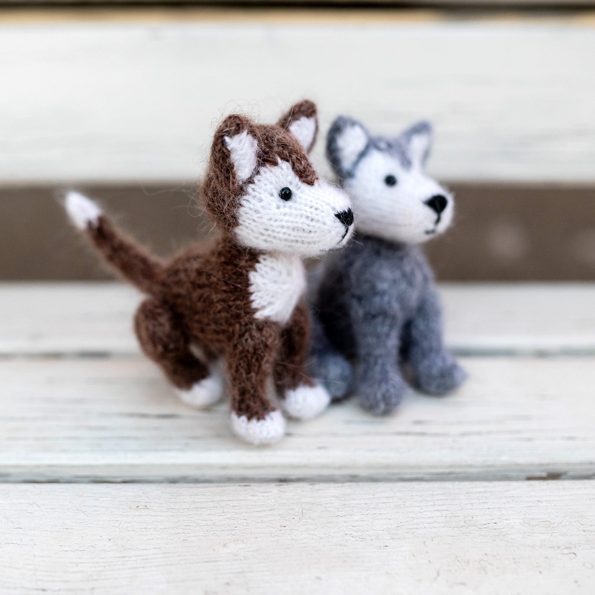 Siberian Husky mini Puppy KNITTING PATTERN Diy pocket dog Etsy