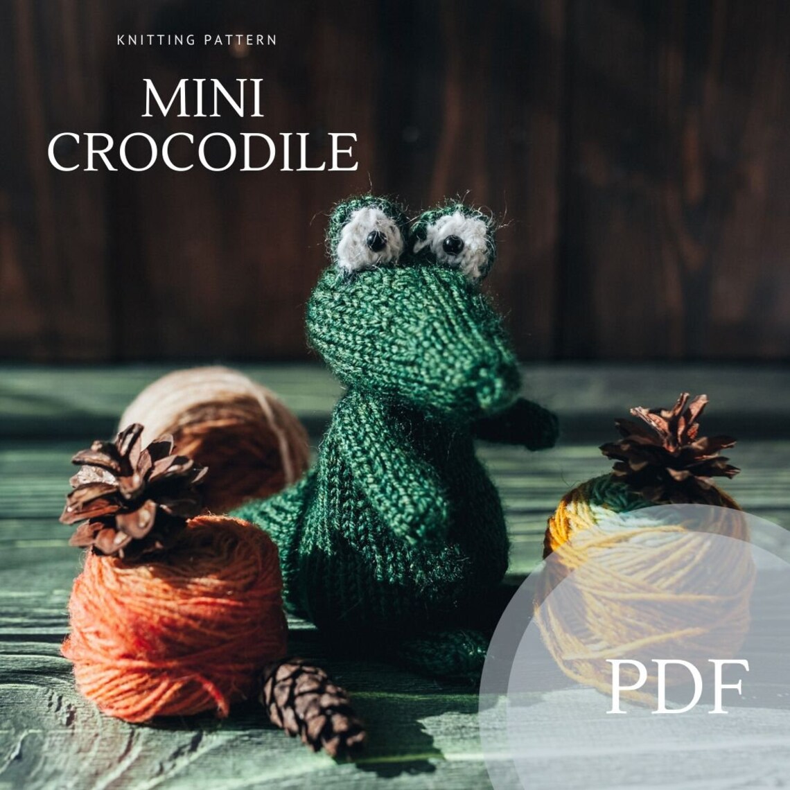 Realistic mini Crocodile KNITTING PATTERN Alligator knitting | Etsy