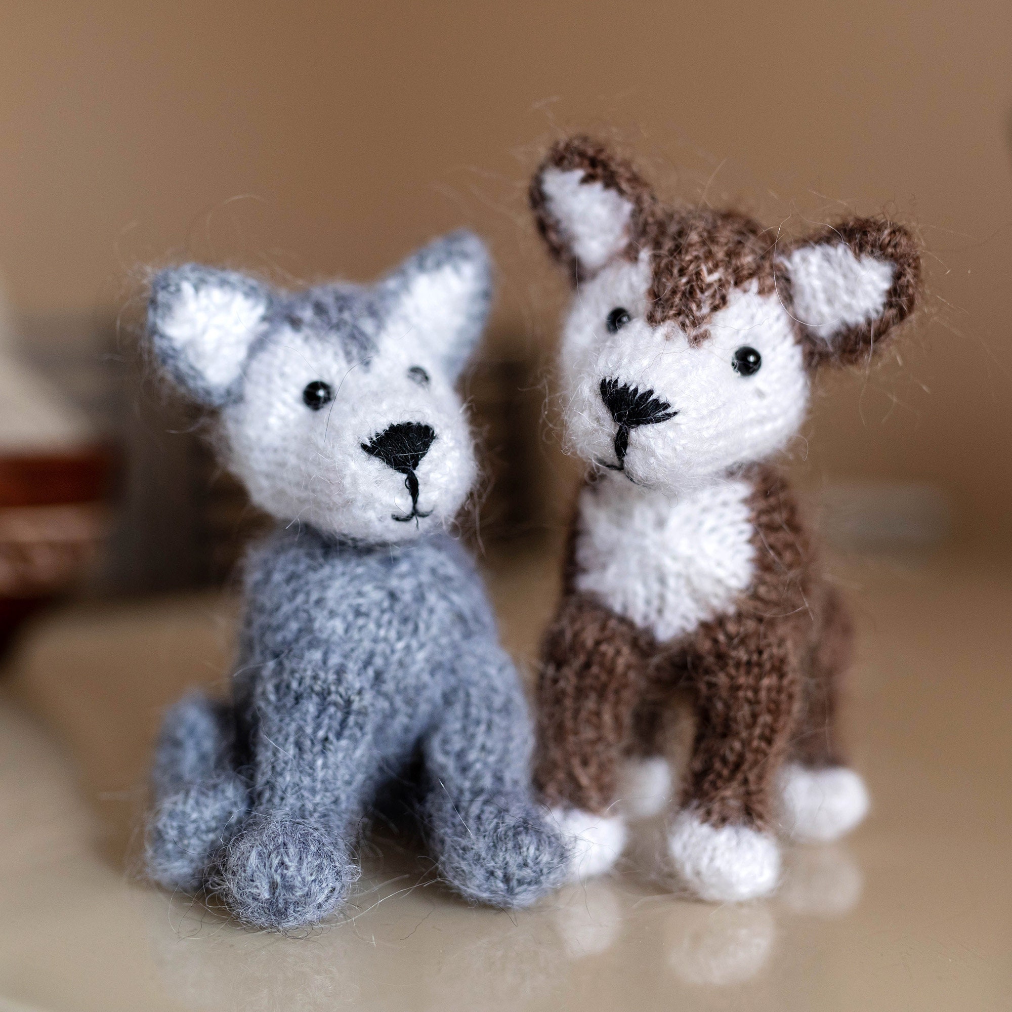 Siberian Husky mini Puppy KNITTING PATTERN Diy pocket dog Etsy