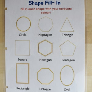 Printable Shapes Matching Game: Preschool Worksheet (PDF Download) - Etsy