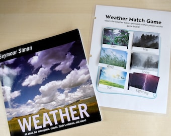 Preschool Weather Match Game: Montessori Worksheet (PDF)