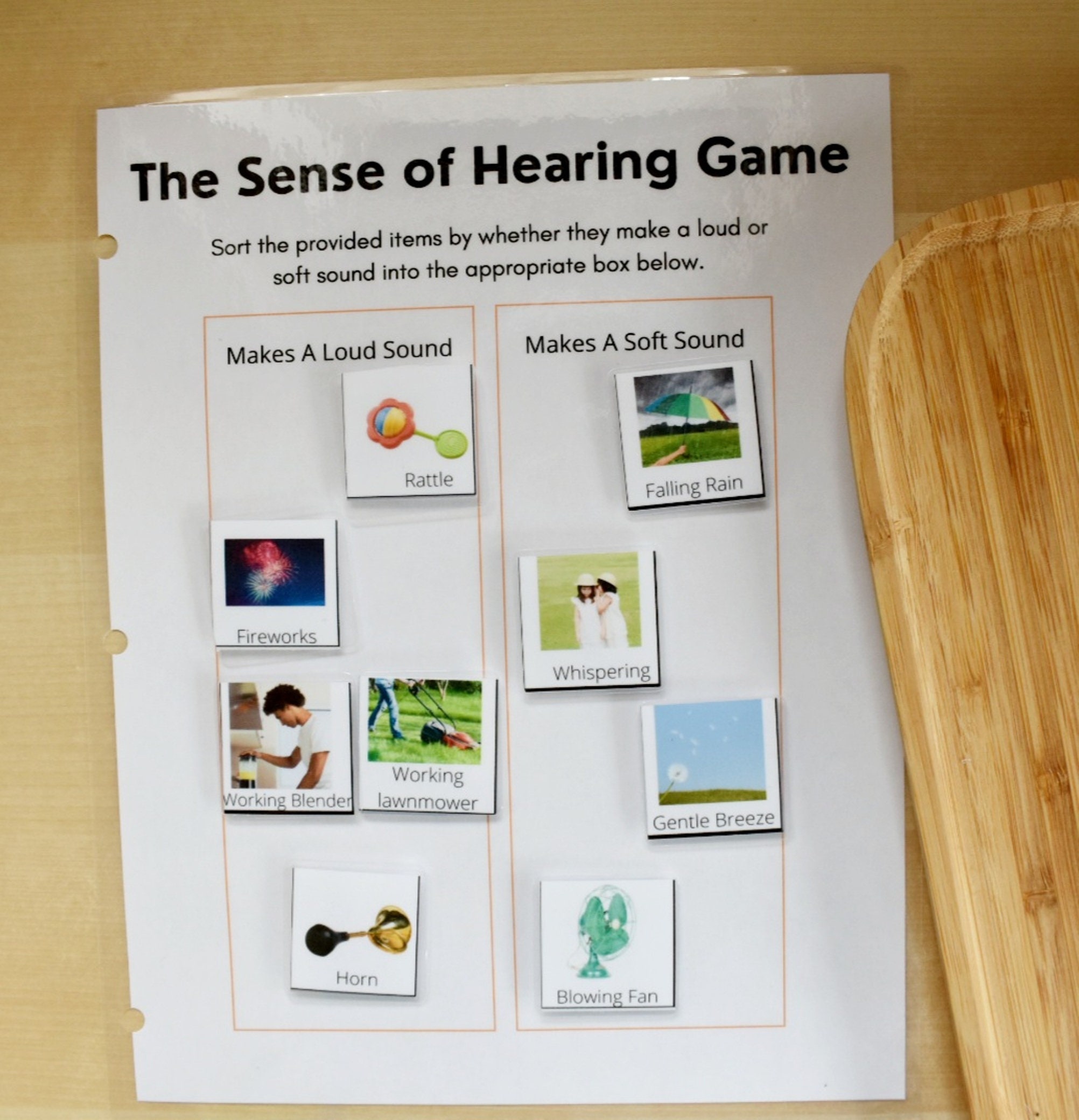 Preschool Printable Busy Book Page the Sense of Hearing Game - Etsy