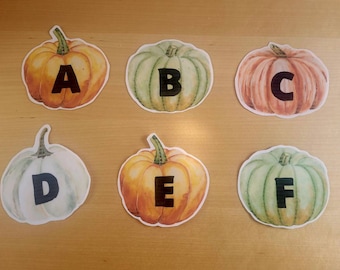 Pumpkin Alphabet Matching Cards, Montessori Printable (PDF)