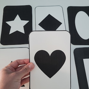 Printable Baby Sensory Cards, High Contrast Shapes Cards, Black and White Baby Flashcards, Shapes Flashcards, Baby Flashcards, Baby Gift