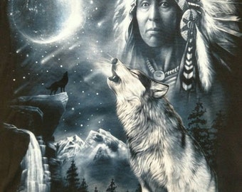 Poster Loup Indien Etsy