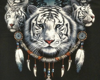 White Tiger Decor Etsy